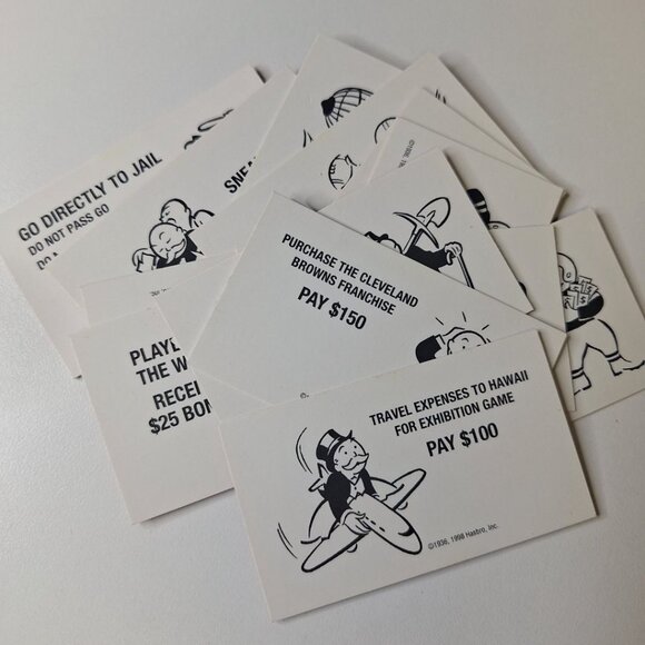 Parker Brother NFL Cards NFC AFC Monopoly 1998 Collectors Replacement Football - Picture 2 of 4